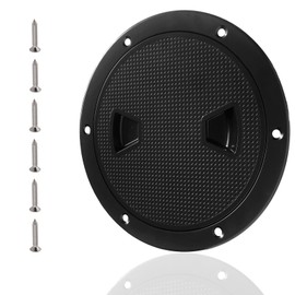 MAGIICZOL Boat Hatch,6" Black Round Non Slip Inspection Hatch Deck Plate Hatch, with Detachable Cover for Marine Boat Yacht (6Inch-Black)
