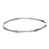 Silverly Women's 925 Sterling Silver Round Bamboo Joint Stackable Bangle