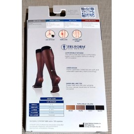 Truform Compression Ladies Sheer Knee Highs 1763BL-M - Black - Medium  1 Pair