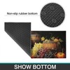 Red Wine Kitchen Rugs Sets of 2, 3D Grapes Farmhouse