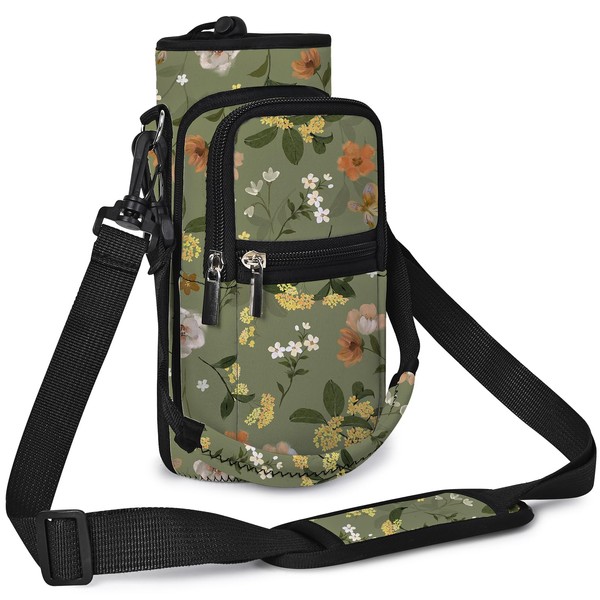 Mibbxea 25oz Water Bottle Holder Carry Bag - Insulated Shoulder