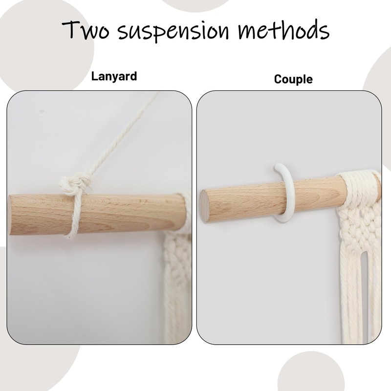 ZYP 7 Hats Style Macrame Hat Hanger Hat Rack for