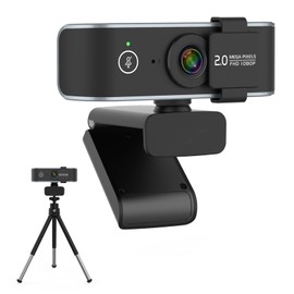 Paobas C6350 1080P Webcam with Microphone and Privacy Cover - 90° View USB Computer Camera for Calls, Conferences, Zoom, Skype, YouTube - Plug & Play for Laptop and Desktop