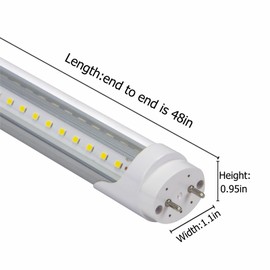 GOCuces T8 LED Tube Lights 4ft,f40t12 Fluorescent Bulb Replacement,36W 3600lm,Daylight White 5000K,G13 4ft LED Bulbs,T12 Fluorescent Light Bulbs 48inch,Dual-Ended Power,Ballast Bypass,Pack of 10