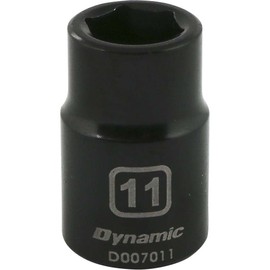 Dynamic Tools 3/8-Inch Drive 6 Point Metric, 11-Millimeter Standard Length, Impact Socket