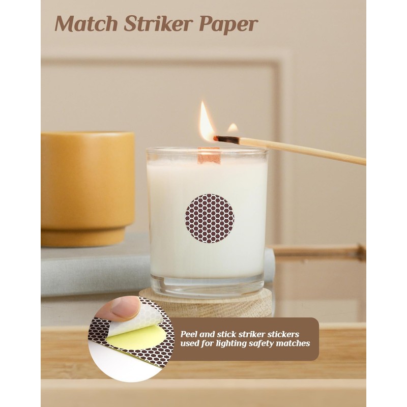 60 Pcs Match Striker Stickers, Match Striker Paper with Adhesive,