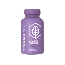 Terra Health Essentials- Probióticos Avanzados  50 mil millones de UFC  Reducir la hinchazón y los gases, apoyo inmunológico  Suministro para 30 días 