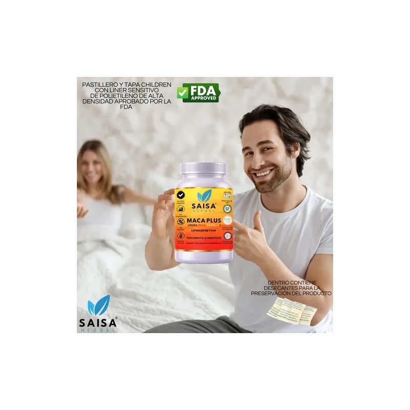 Maca Plus Maca Negra Maca Roja Maca Amarilla 100 cápsulas