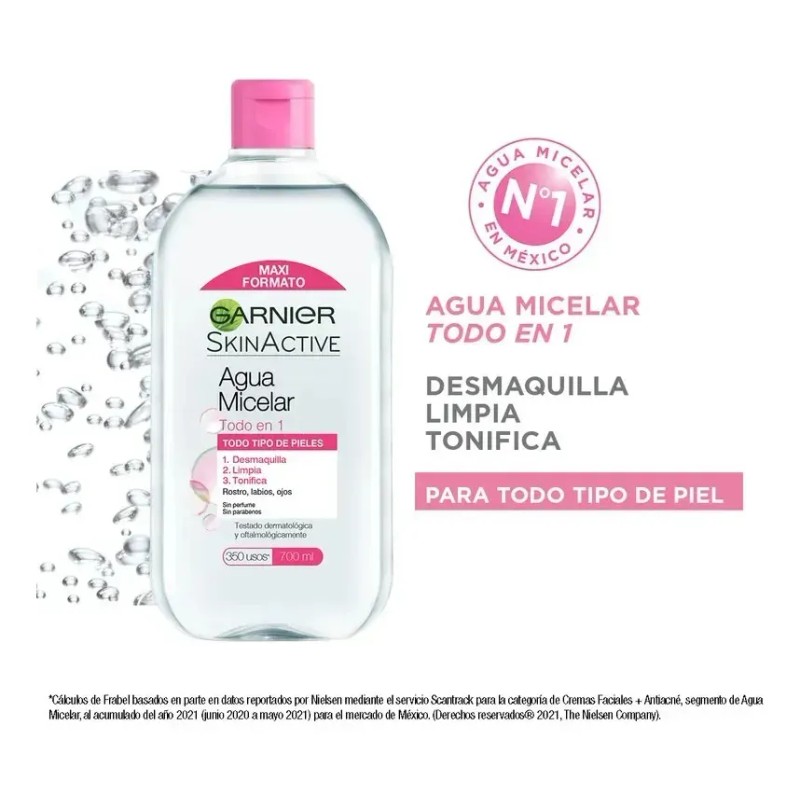 Agua Micelar Skin Active Todo Tipo Piel 700ml Garnier