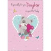 Cute Birthday Card Daughter - 7 x 5 inches -
