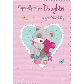 Cute Birthday Card Daughter - 7 x 5 inches - Piccadilly Greetings
