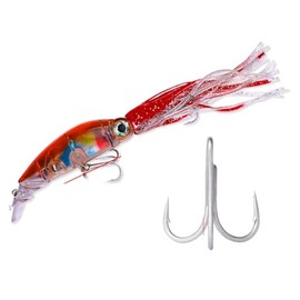 FOLANDO Octopus Swimbait, Fishing Lures Squid Octopus Baits Squid Jig Hooks Fishing Lures for Saltwater and Freshwater 10cm/16g