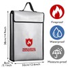 Fireproof Document Bag, 1200°C Document Bag, Waterproof, 38 x 32