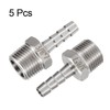 HARFINGTON 5pcs Stainless Steel Barbed Fitting 3/8" NPT Male to