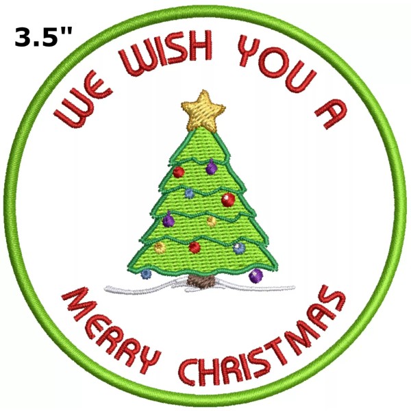 Athena Brands We Wish You A Merry Christmas Embroidered Patch