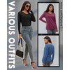 Velvelhall 3 Pack Women's Long Sleeve T Shirts V Neck