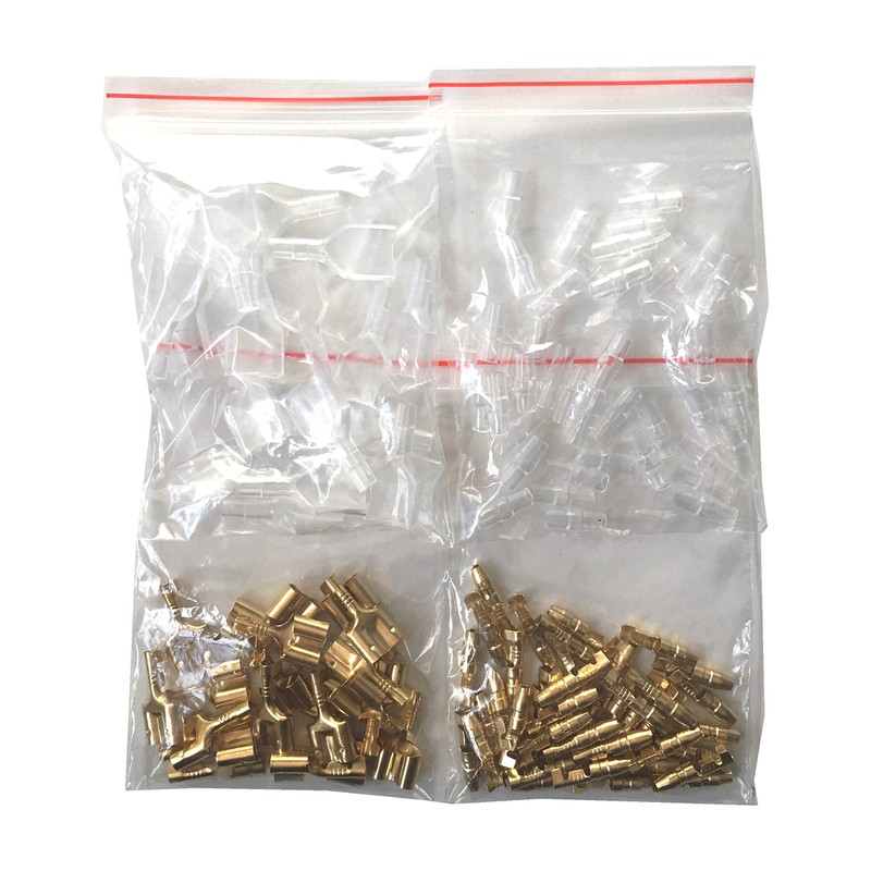Double Terminals with Sleeves, Set of 20, Wiring Processing, Bike