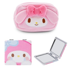 U-CHYTY Cartoon Makeup Bag Anime Plush Cosmetics Case Pink Kitty Pencil Case Kitty Capacity Bag for Women Girl, Bag-02, Fashion
