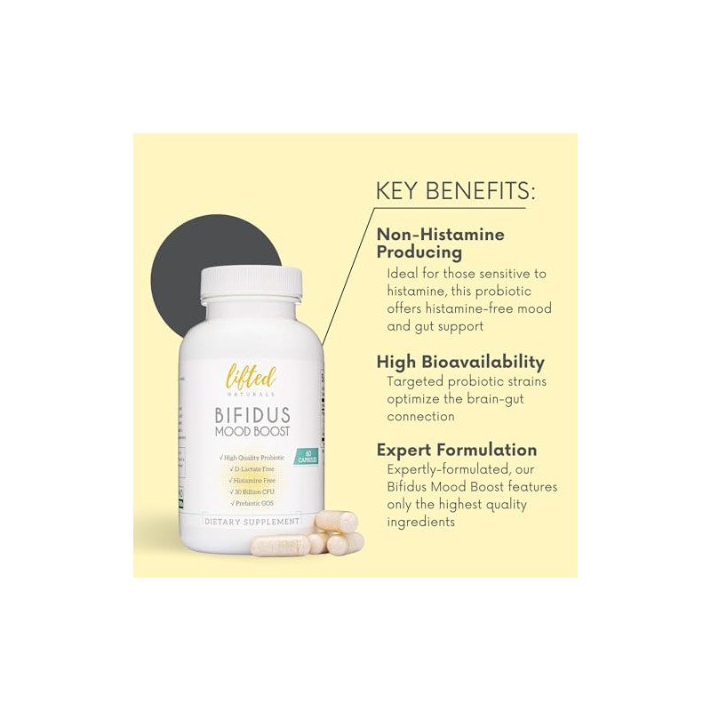 Probiotic - Histamine-Free D-Lactate Free - Probiotics for Mood with