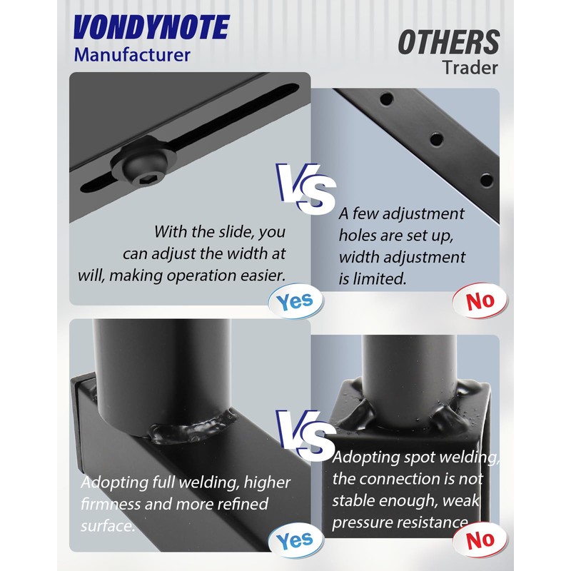 Vondynote Set of 2 Dual Speaker Mount Bar Mounting Fork