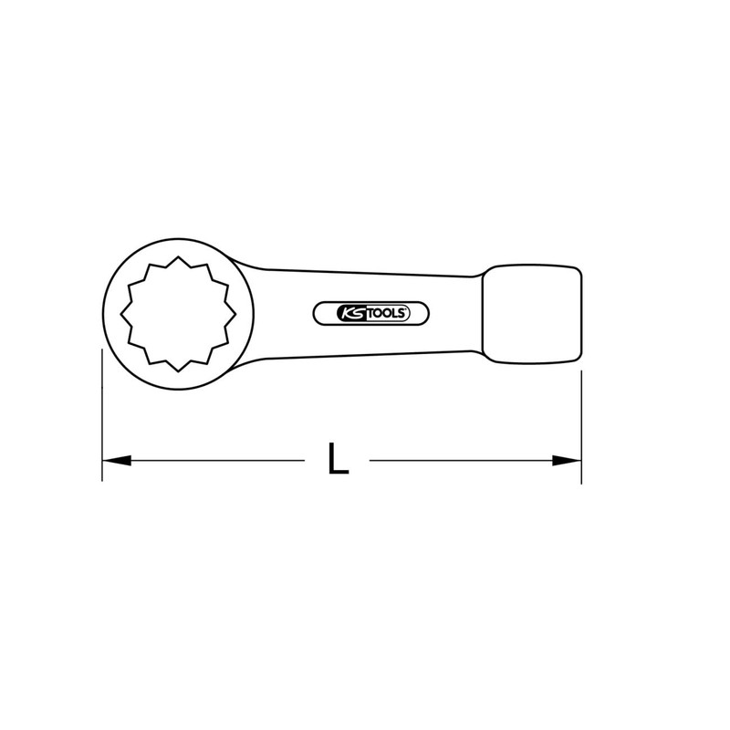 KS Tools 5170922 Slogging Ring Spanner, 22 mm