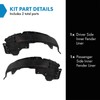 TRQ TRQ Inner Fender Liner Set Compatible with 2018-2019 Lexus
