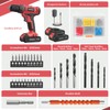 PULITUO 20V Cordless Drill/Driver, 2 Batteries Electric Screwdriver, 30Nm Power