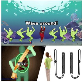 TGDPLUE Switch Joypads Wrist Strap Kit for Switch Just Dance 2025 and Switch Wario Ware:Move It,Adjustable Elastic Straps Compatible with Switch & Switch OLED Joy-Cons,4 Pack for Family Party