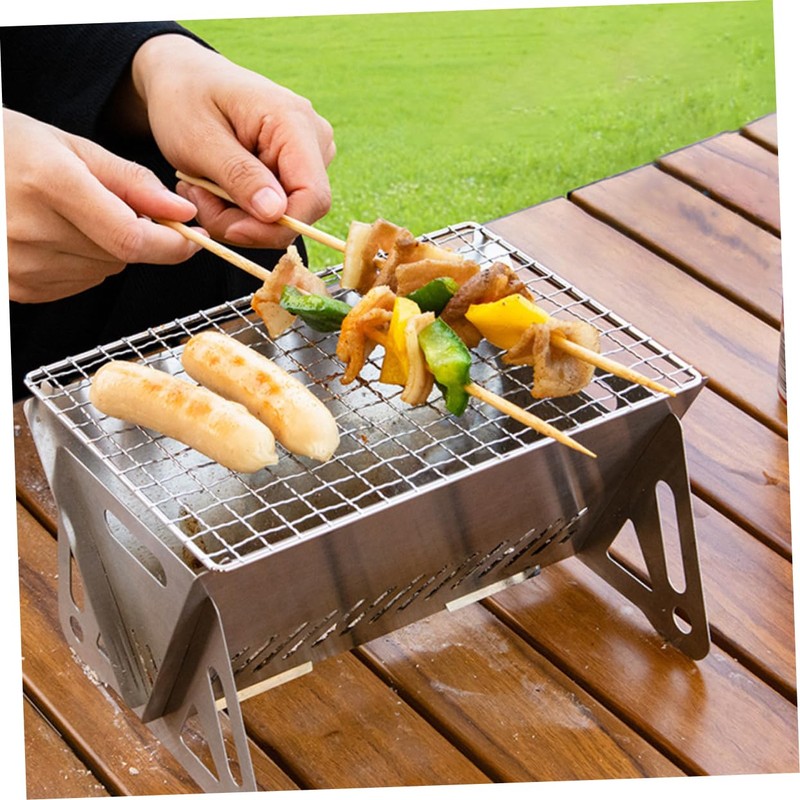 Mipcase Portable Camping Grill Barbecue Rack for Outdoor Bbq Lightweight