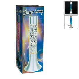 Blue Glitter Lamp - 14.5 Inches Tall - Unique Lava Like Night Light - Home and Dorm Room Decor