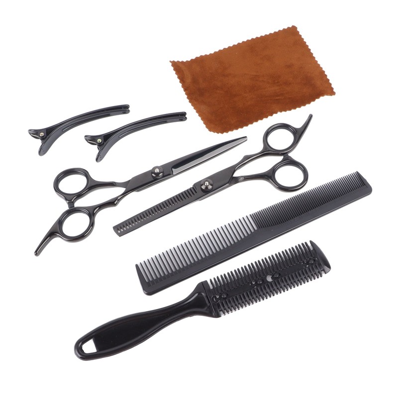 Barber Scissors Set Professional Kit Hair Styling Shearing Tool with