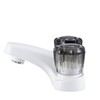 Dura Faucet DF-PL720S-WT RV Bathroom Faucet with Smoked Acrylic Knobs