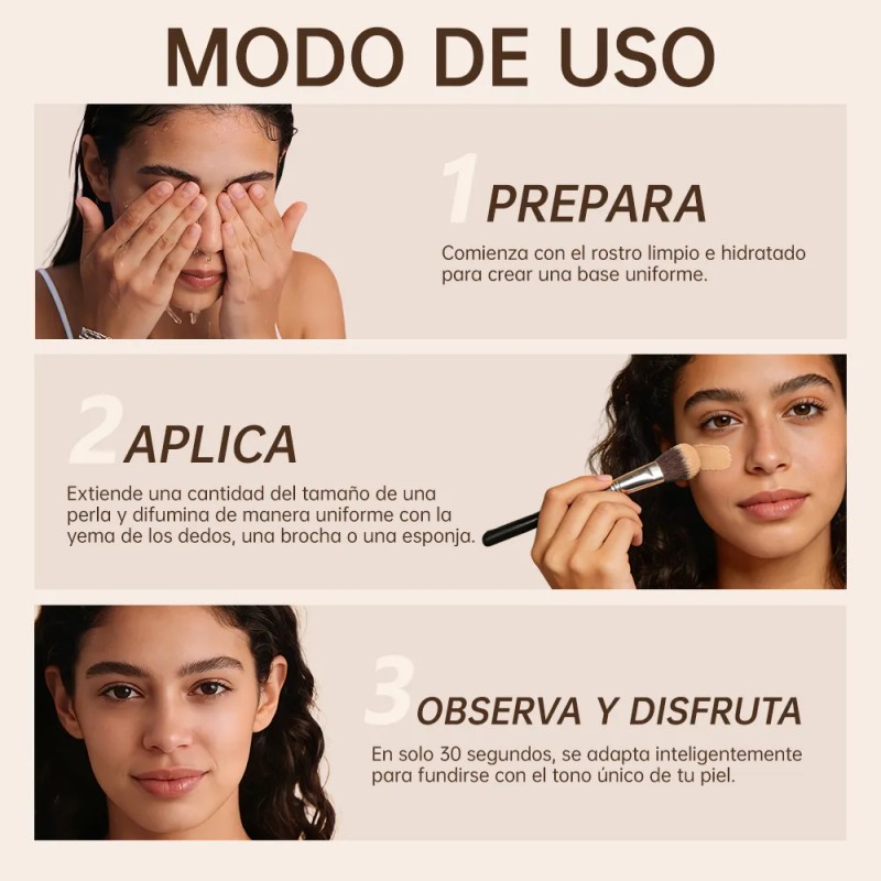 Lanisty Base De Maquillaje 4 En 1 Color Beige Adaptable