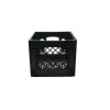 xcxc411 Heavy Duty Square Milk Crate Black
