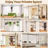 Bonpally Room Divider Curtain Rod, No Drilling Tension Rod for
