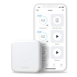 Nature Remo 3 | Smart Universal Remote | Control Air Conditioner, TV, Lighting | Compatible with Alexa, Google Home | Humidty, Light, Motion Sensors Embedded | 2.4 GHz Wi-Fi Only