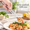 Long Stainless Steel Kitchen Tongs Non-Slip Heat Resistant BBQ Grill