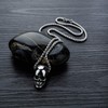 FILOBOKO Men Stainless Steel Skull Pendant Necklace Personality Necklace for