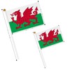 AhfuLife Wales Hand Held Flag 5.5 × 8.2 Inch, 30