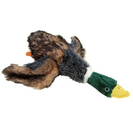 Pet Lou 00836 Medium Plush Dog Chew Toy, 8-Inch Mallard Duck