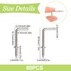 UFURMATE Screw Hooks, 80 Pieces Copper Plated L Shaped Hooks,