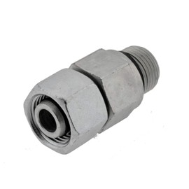 Adjustable Straight Screw-In Fitting 18 L-NPT 1/2 Inch Cutting Ring Fitting Lightweight Series Stainless Steel 1.4571