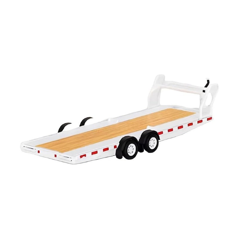 MINI GT 1/64 Car Carrier Trailer, White, Assembled