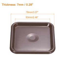 uxcell Furniture Sliders, 4Pcs 2 1/2" - Felt Square Sliding Pads, Reusable Furniture Caster Cups for Carpeted Tile Vinyl Hardwood Floors Protector (Brown)