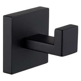 Angle Simple Towel Hook Matte Black, SUS 304 Stainless Steel Coat Robe Hook, Bathroom Hand Towel Hanger for Wall