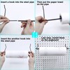 5 Pack Extendable Pegboard Paper Towel Holder,Pegboard Hook for Workshop,Garage,Kitchen,Laundry
