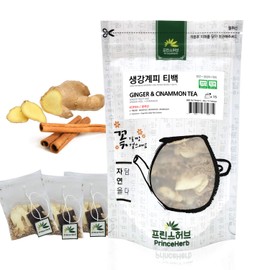 [Medicinal Korean Herb Tea] 100% Natural Ginger & Cinnamon Tea / 생강 계피 티백 차 40g ( 15 teabags )
