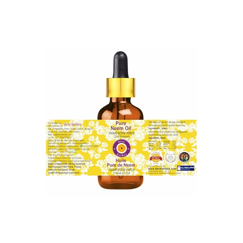 dve herbes Deve Herbes Pure Neem Oil (Azadirachta Indica) Cold