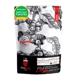 Barbarossa Velvety Cream Anchor Blend Coffee - Natural Premium Quality Handcrafted Gourmet Espresso - Medium Dark Roast Roasted - Low Acidity Chocolate Nutty Aroma Whole Beans