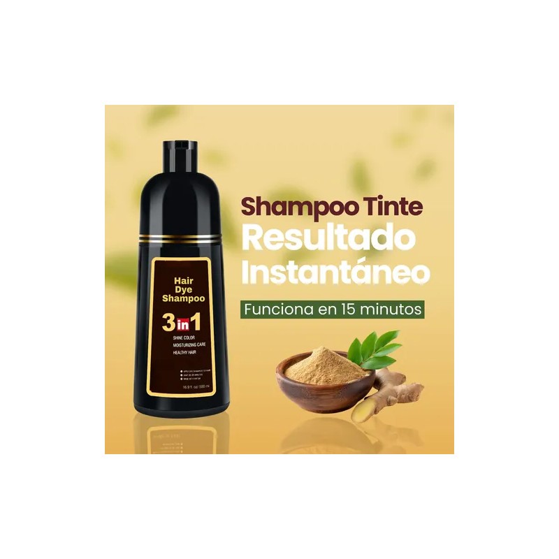Shampoo Tinte Instantáneo Cubre Canas Natural Jengibre 500ml